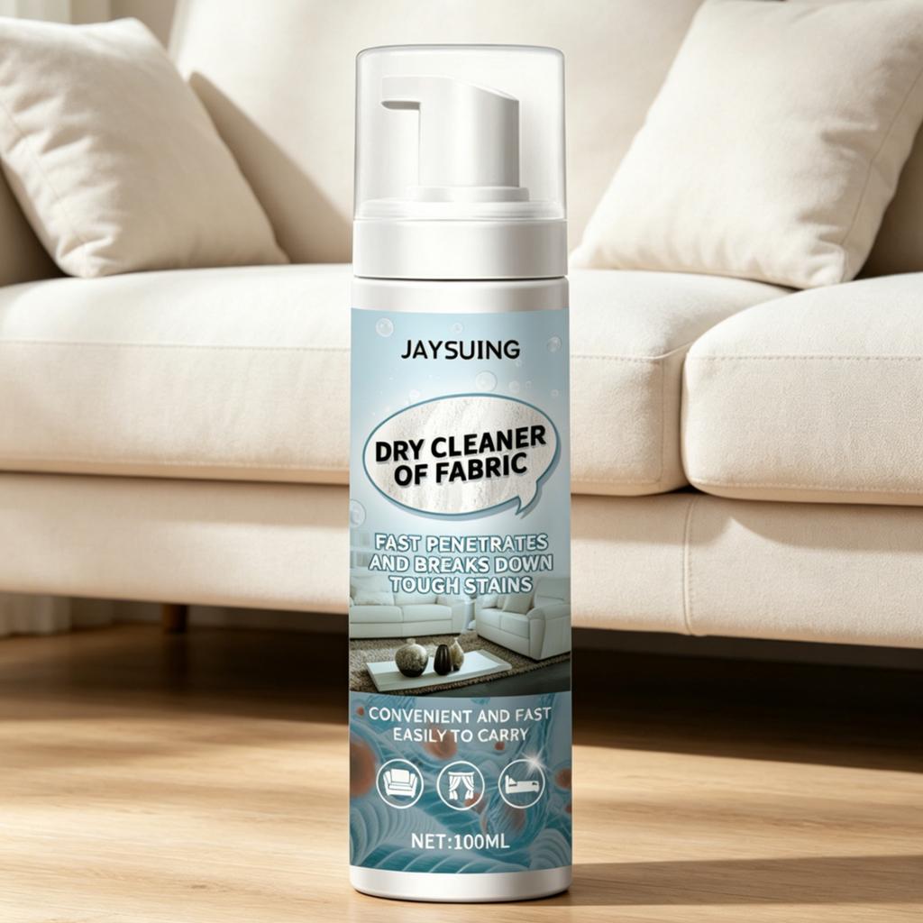 JAYSUING Fabric Stain Remover for Sofa Curtain Carpet Deep Cleaning No Disassembly Gentle Multi Purpose Fabric Dry Cleaner 100ml