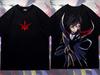 Classic Japanese Anime Emperor Lelouch Tee Men Women T-shirts Oversized Y2k Heavy Cotton Female Male Clothes Comfortable Tops
