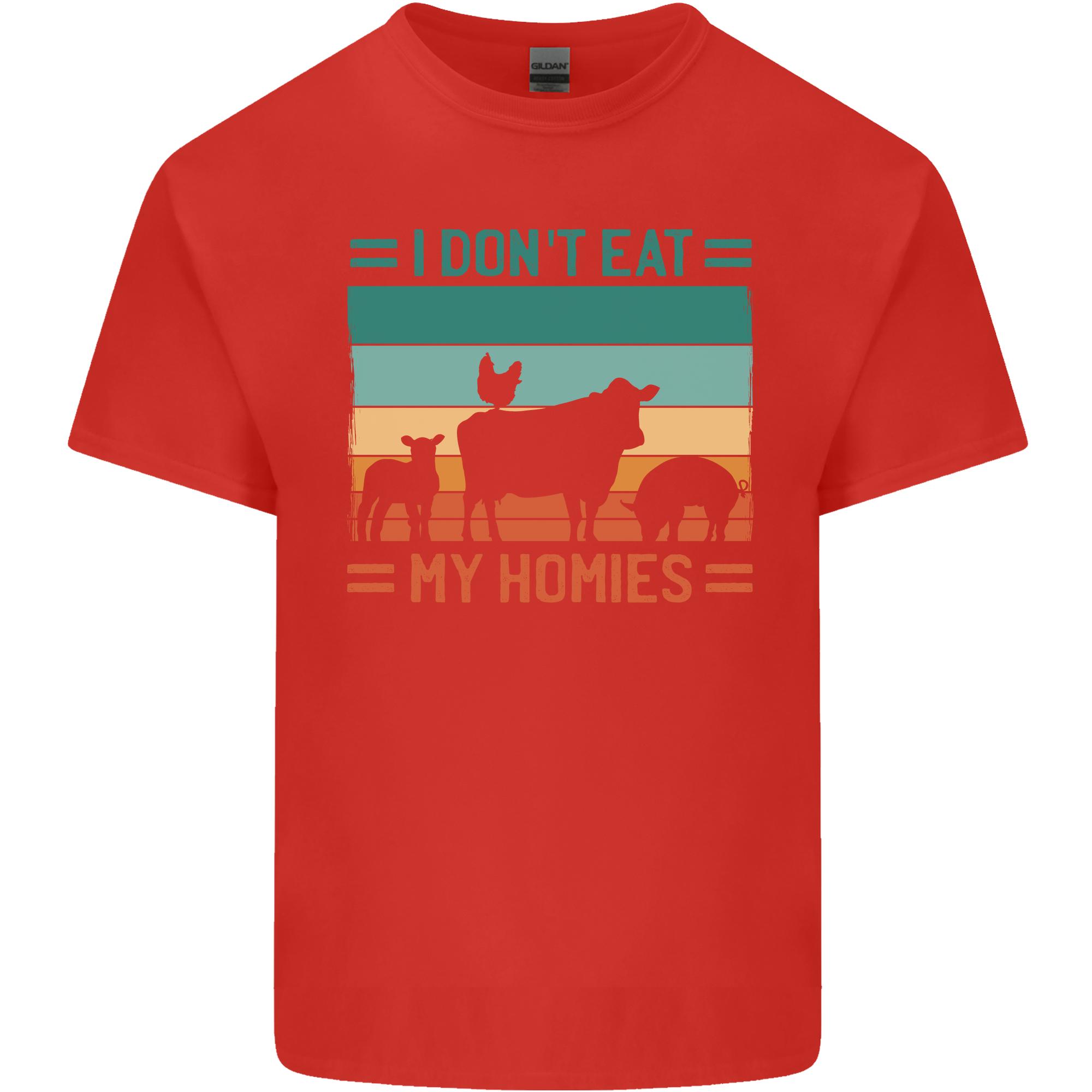 I Dont Eat My Homies Funny Vegan Vegetarian Unisexs Light Cotton TShirt S