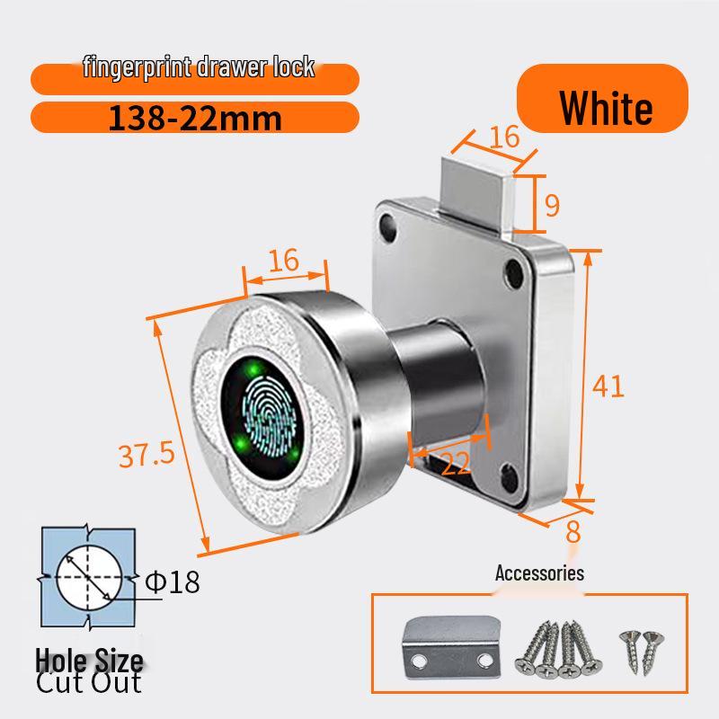 Smart Fingerprint Cabinet & Drawer Lock for Desks & Mailboxes