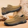 Fashion Genuine Leather Men Casual Shoes Outdoor Man Hiking Shoes Non-Slip Male Treking Footwear High Quality Outdoor Sneakers Trainers