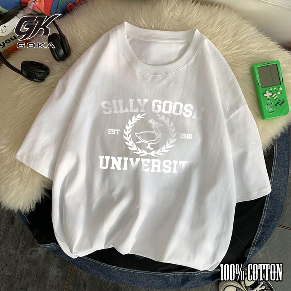 

Футболка мужская Silly Goose Est 1910 University Vigor Смешная Оригинальность Уличная Харадзюку Повседневная Женская с коротким рукавом топы 4XL