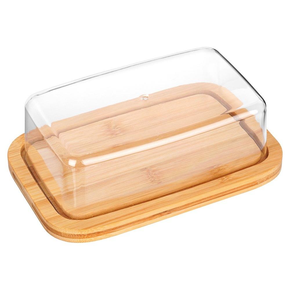 Bamboo Butter Dish Kitchen Container for Butter Storage
