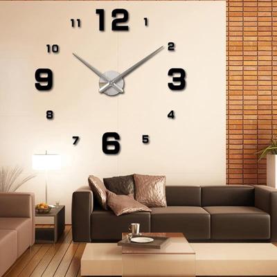 Home Decor Clocks Wall Clocks Luxury 3D DIY Wall Watch Mordern Design Mirror Wall Sticker Clock