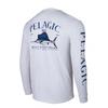 Mens Quick-Dry Fishing Shirt Long Sleeve UV Protection Outdoor Performance T-Shirt Breathable Round Neck