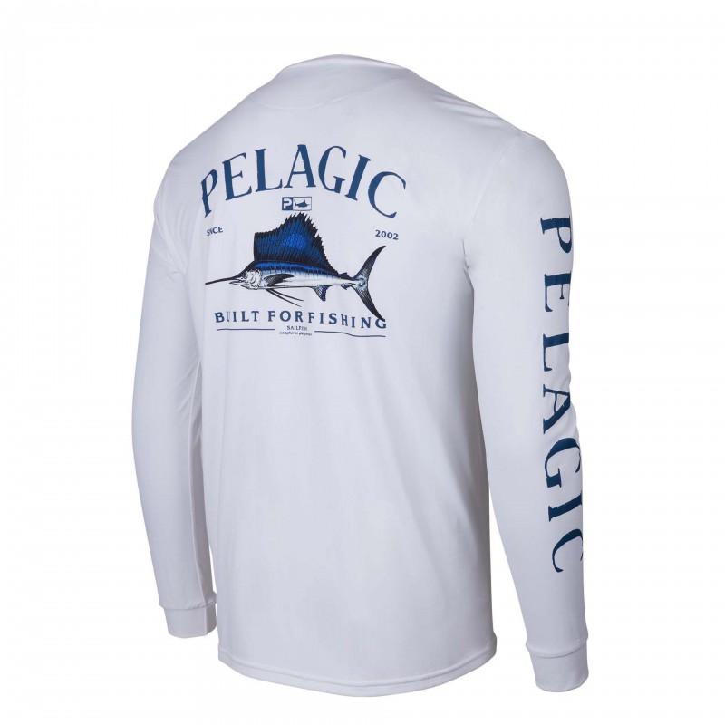 Mens Quick-Dry Fishing Shirt Long Sleeve UV Protection Outdoor Performance T-Shirt Breathable Round Neck