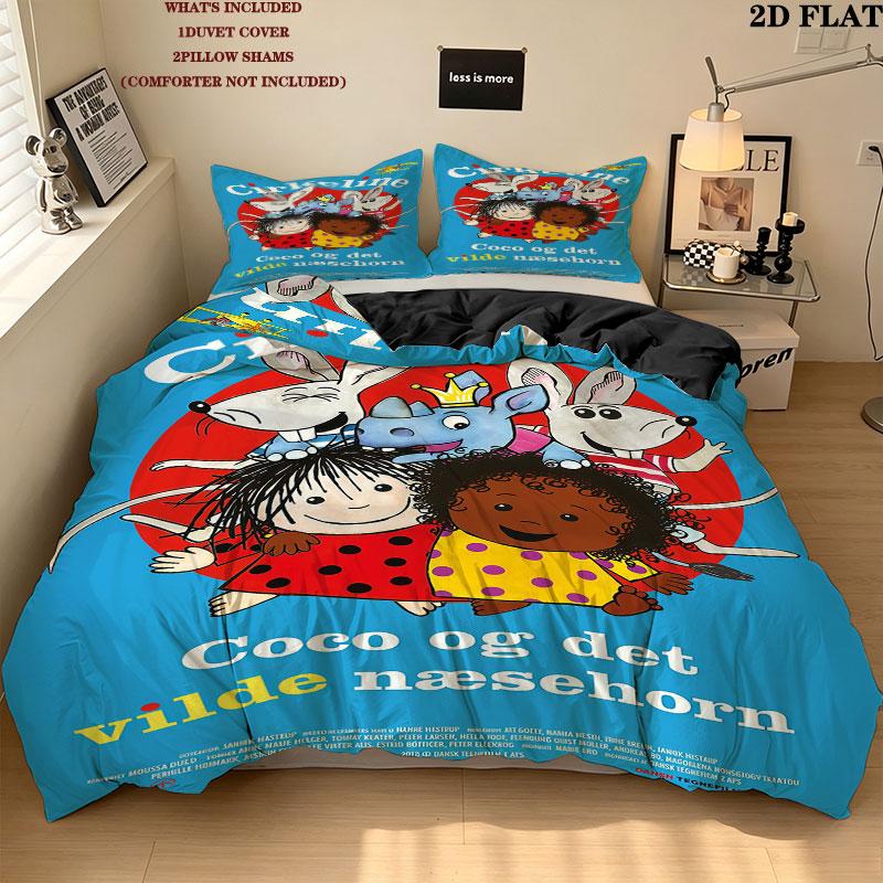 Cirkeline Bedding Quilt Set Quilt Cover Pillowcase Home Decoration Birthday Gift (1 * Duvet Cover + 2 * Pillowcase, Without Core)