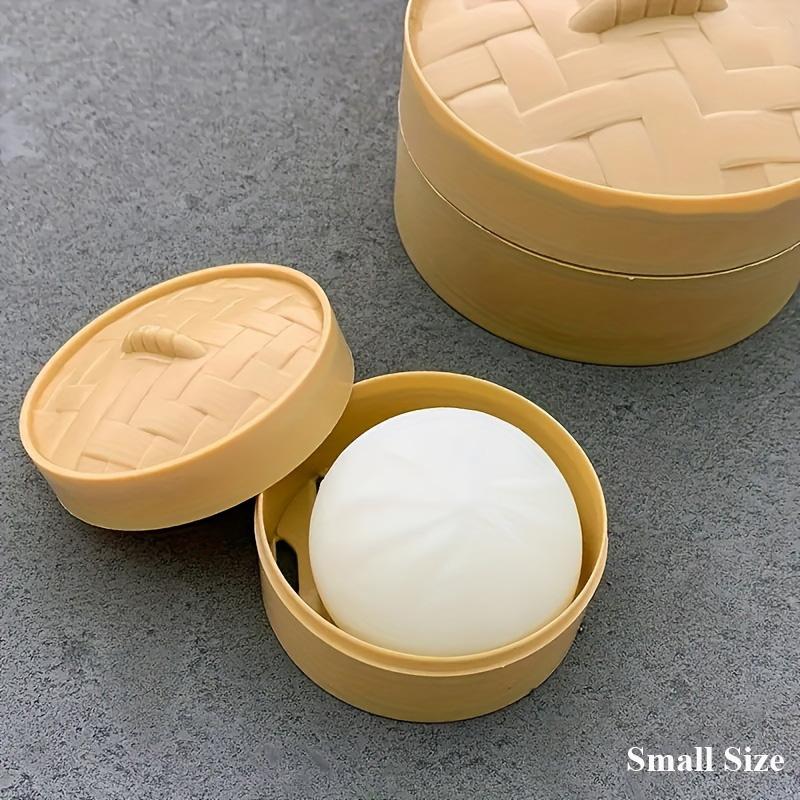 Simulation Dumpling With Food Steamer Anti Stress Squishy Fidget Toys Soft Dough Ball Sensory Squeeze Toy For Office Classroom