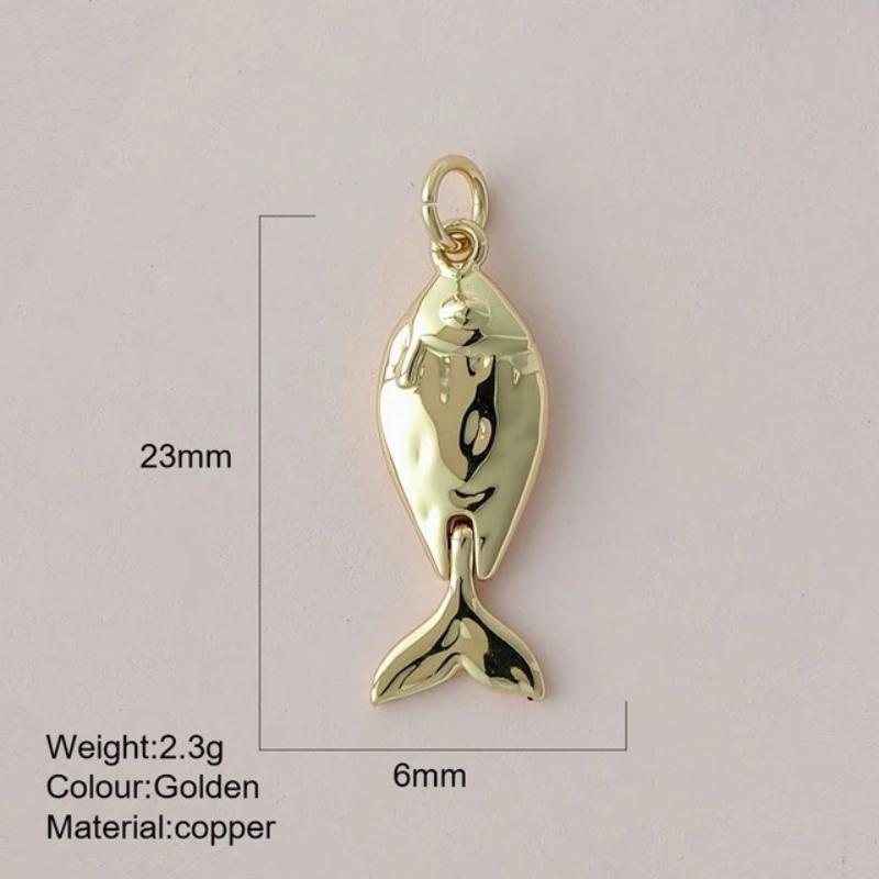 Eco-friendly Colored Enamel Fish DIY Charms Jewelry Making Accessories for Earrings Bracelet Necklace Craft