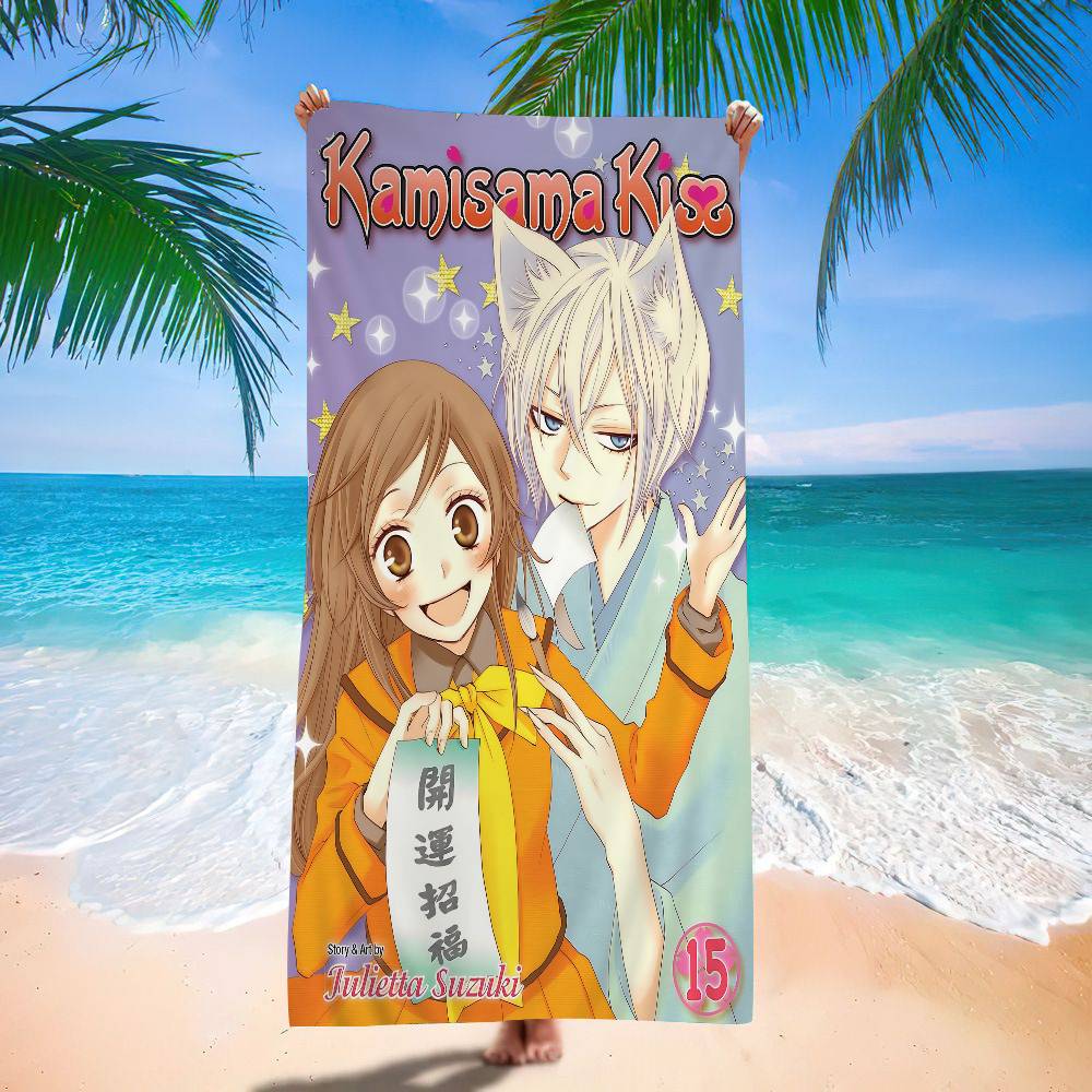 K-Kamisama K-Kisss Classic Comics Bath Towel Microfiber Soft Water Absorbing Breathable For Kids Decorative Cartoon Beach Towel