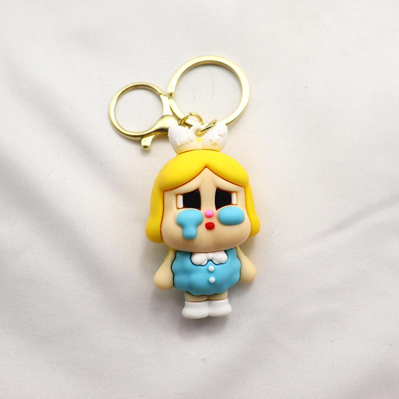 Crying Baby Keychain Pendant Three-dimensional Cute Girl Schoolbag Pendant Pendant Couple Car Key Chain Cartoon
