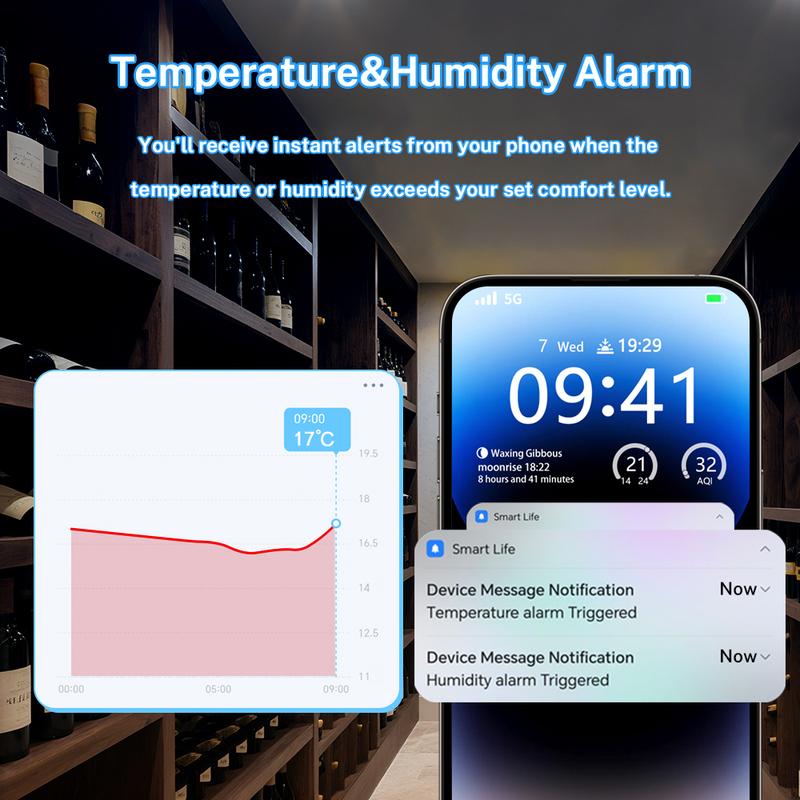 Zigbee 3.0 Smart Tuya Temperature Humidity Sensor APP Remote Control Thermometer For Smart Home Work With Alexa ZHA Zigbee2Mqtt