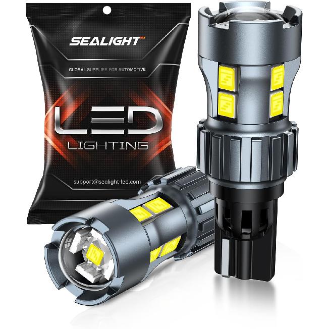 SEALIGHT 921 LED Bulb Reverse Light, W16W 906 912 921 Bulbs 600% Brighter Super Bright Reverse Light Bulb with Projector Replacement for T15 Backup
