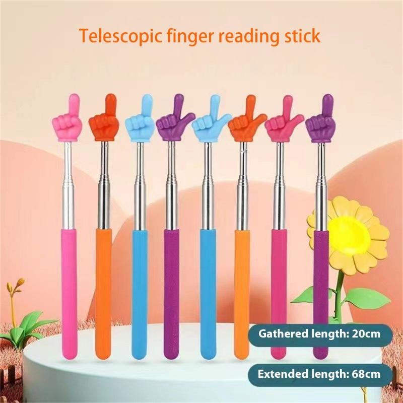 10Pcs Retractable Teacher Pointer Finger Telescoping Pointer Stick Hand Pointer Extendable Presentation Pointer Finger
