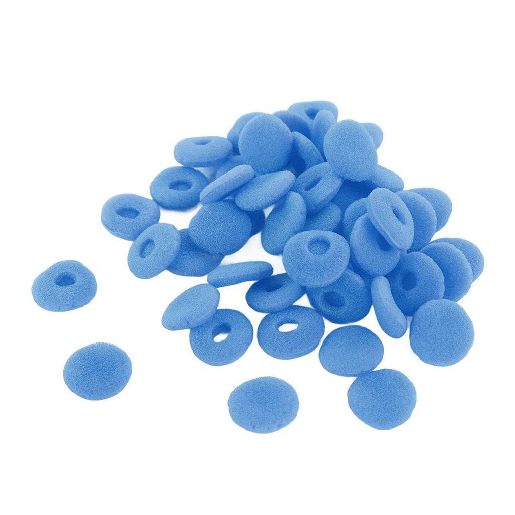 50PCS Foam Earbuds Cover 15mm Sponge Earbuds Replacement Ear Pads Tips Protector for MP3 MP4 Tablets Earphones Blue