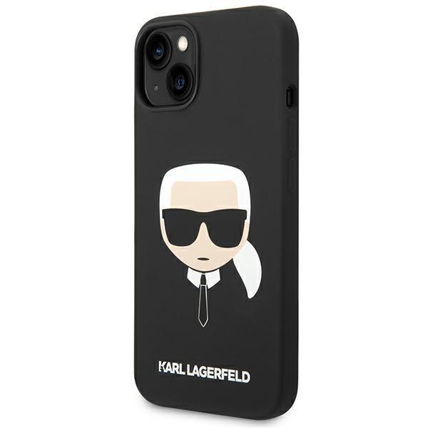 Karl Lagerfeld KLHCP14MSLKHBK iPhone 14 Plus / 15 Plus 6.7" Hardcase Black/black Silicone Karl`s Head