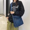 Denim Crossbody Bag Women's Large Capacity Messenger Bag Student Shoulder Tote Bag