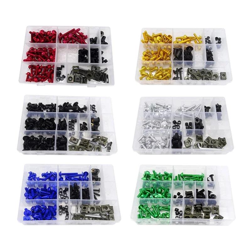 Universal CNC Alloy M6 M5 Fairing Bolts Kit Bodywork Screws Fastener Screws Nuts Kit Nut For Motorcycle 6 Colors