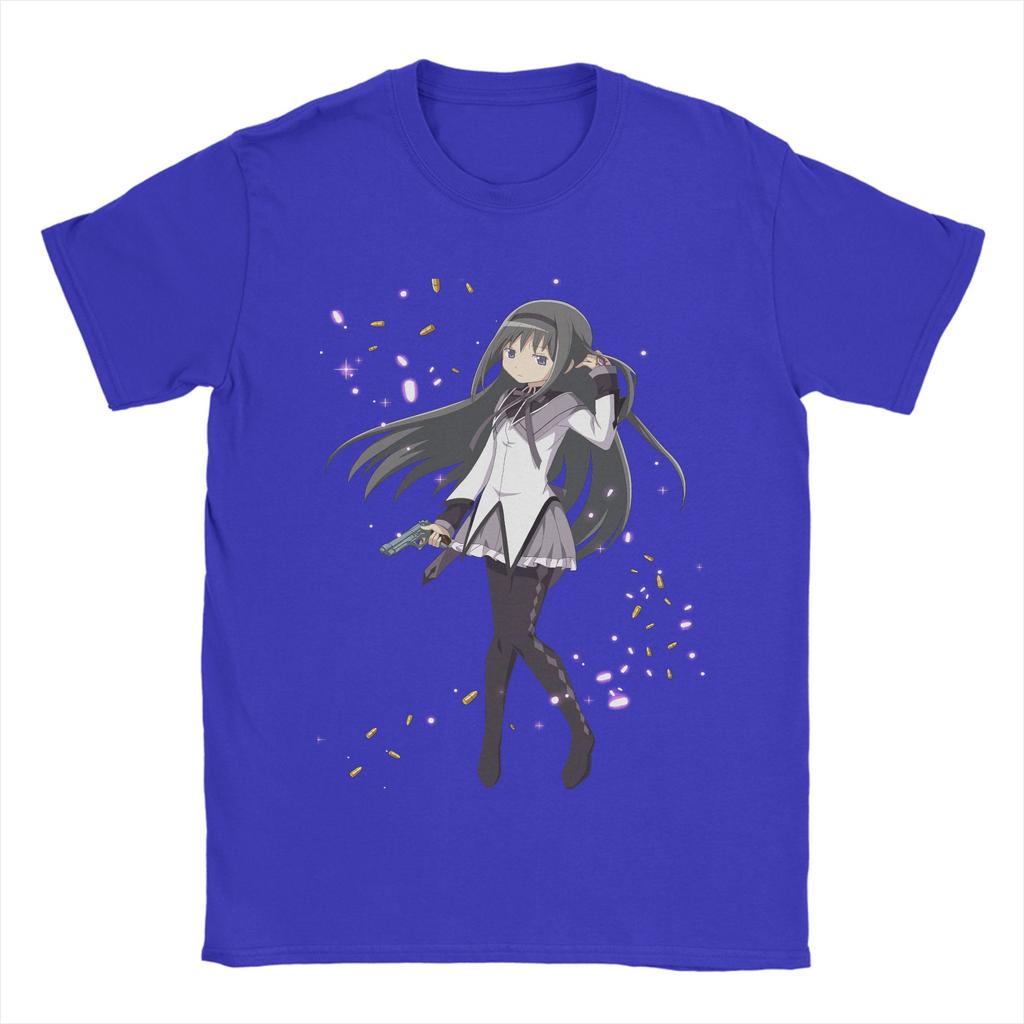 Unisex Mahou Shoujo Homura Akemi T Shirt Madoka Magica Anime Pure Cotton Clothes Vintage Short Sleeve Round Neck Tees TShirt