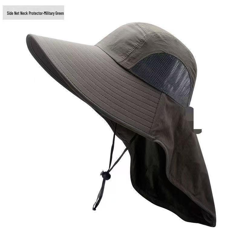 

Универсальная солнцезащитная шляпа с широкими полями – Летняя шляпа рыбака, для рыбалки, альпинизма и шляпа-шаль для защиты от солнца
