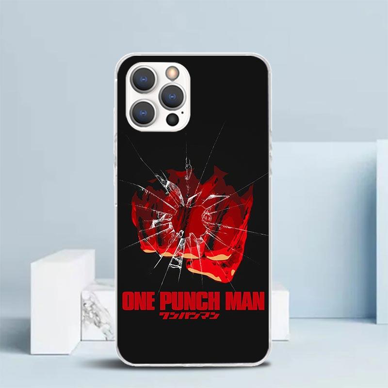 One P-Punch-Man Saitama King Soft Cover for iPhone 16 17 Air 15 14 Pro Max 16E Phone Case 13 Mini 12 11 7 SE 8 Print Pattern Fit