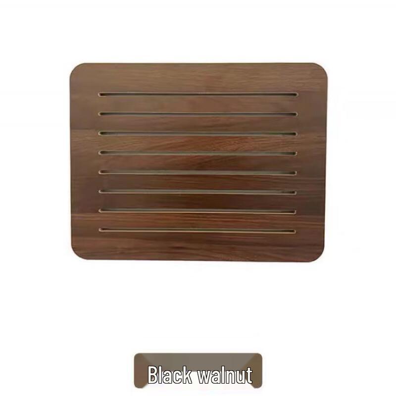 Black Walnut Sliding Electric Meter Box Cover with Shelf