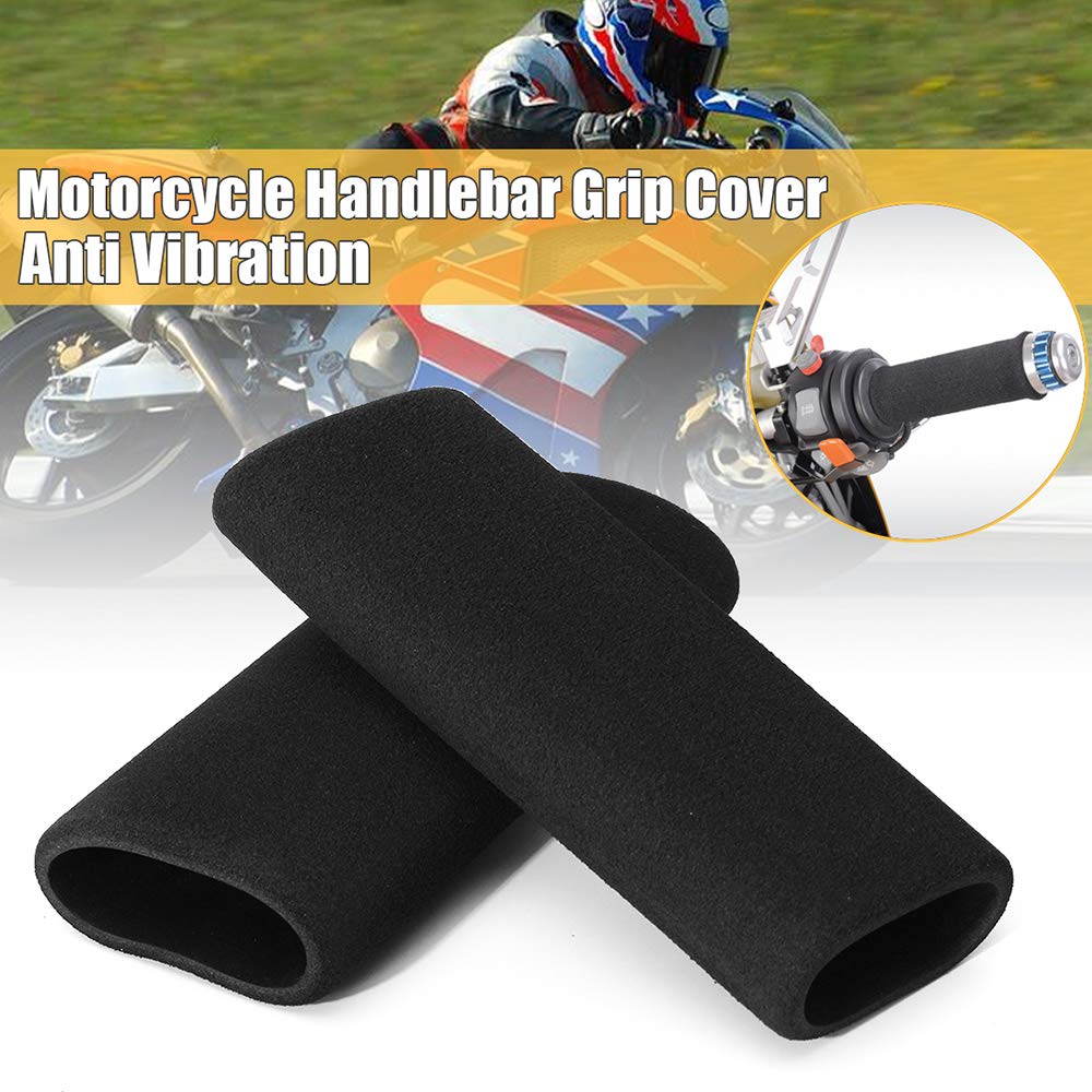 Honelife Pair Motorcycle Handlebar Grip Cover Anti-Vibration Anti-Slip Inner Diameter 31.7-36.8mm Motorcycle Accessories