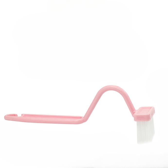 

V-образная щетка для унитаза, маленькая щетка для унитаза, без мертвых углов, щетка для чистки, бытовой артефакт для ванной комнаты, поворотный локоть, висит на стене розовый