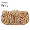 Boutique De FGG Elegant Women Evening Minaudiere Bags Wedding Party Bridal Crystal Clutch Purses and Handbags Ladies Hand Bag