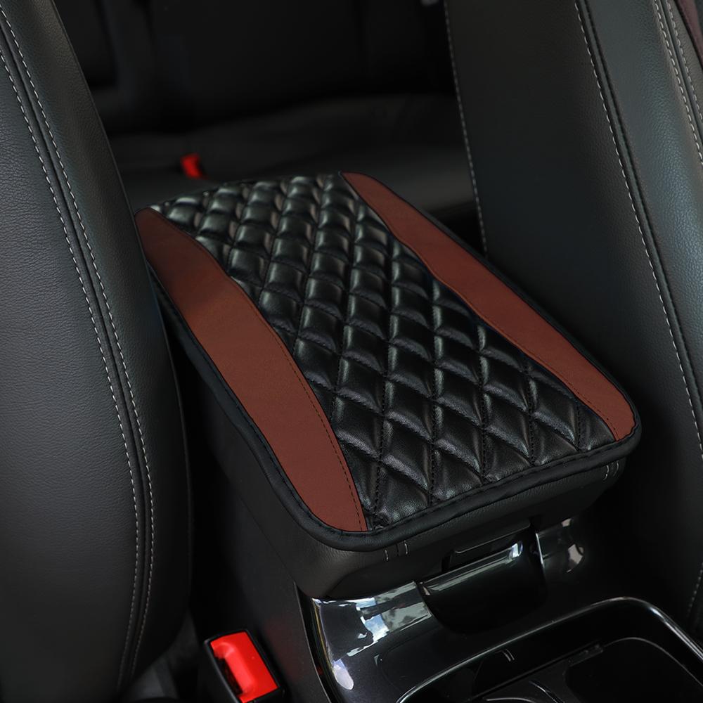 A Three-dimensional Nappa Leather Embroidered Car Armrest Cushion for Dust-proof, Dirt-proof and Water-resistant Car Interiors