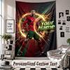 Arazzo da Appendere alla Parete con Nome e Testo Personalizzati, Arazzo Decorativo Cristiano Ronaldo per Camera da Letto