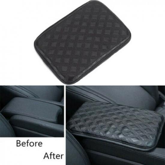Universal Car Leather Armrest Cushion Pad Center Console Box Protect Cover