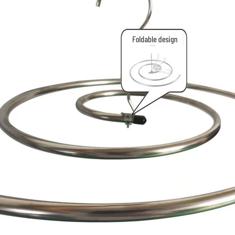 Porte-vêtements rotatif en spirale en acier inoxydable pour couettes, draps et vêtements
