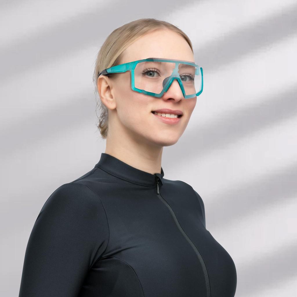 ROCKBROS Polarized Photochromic Sports Sunglasses UV400 Impact Clear Lenses Ideal for Road and Marathons Photochromic - Ultra-lightweight, Protection,