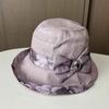 New sunscreen hat women's summer breathable sun hat middle-aged and elderly temperament printed sun hat organza bucket hat