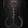 Fashion Luxury Green Crystal Rhinestone Body Chain Harness Men Jewelry Punk Body Chain Bra Necklace Jewelry Accessory Party