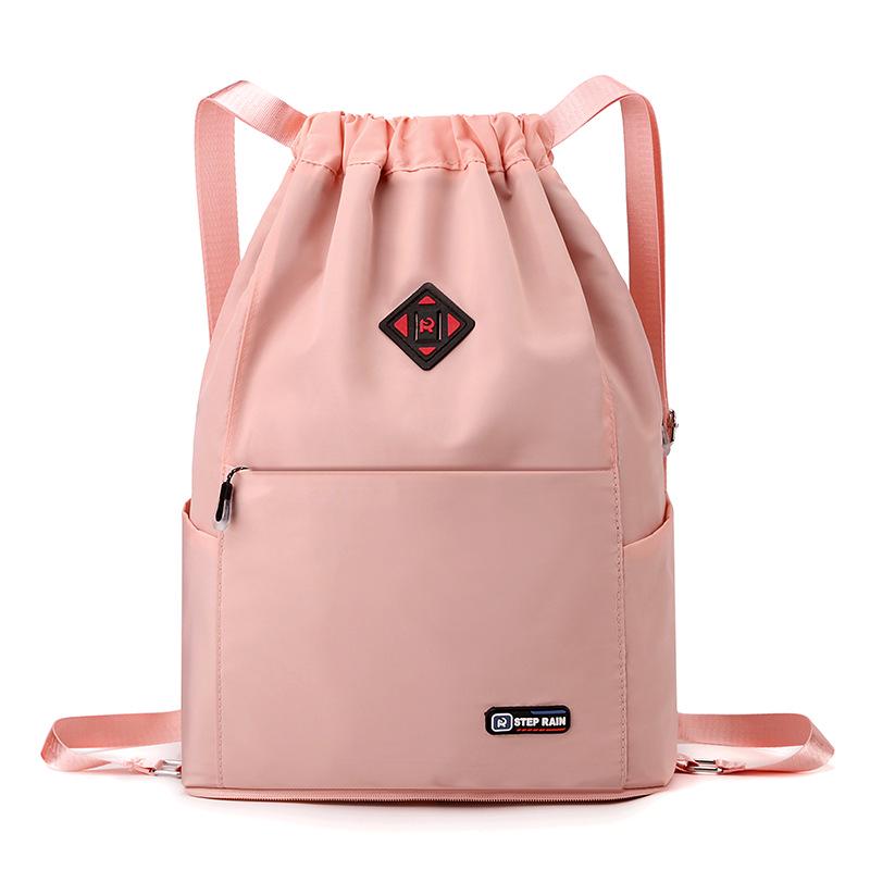 Lightweight Waterproof Women's Drawstring Backpack: Foldable Storage & Sports Travel Bag