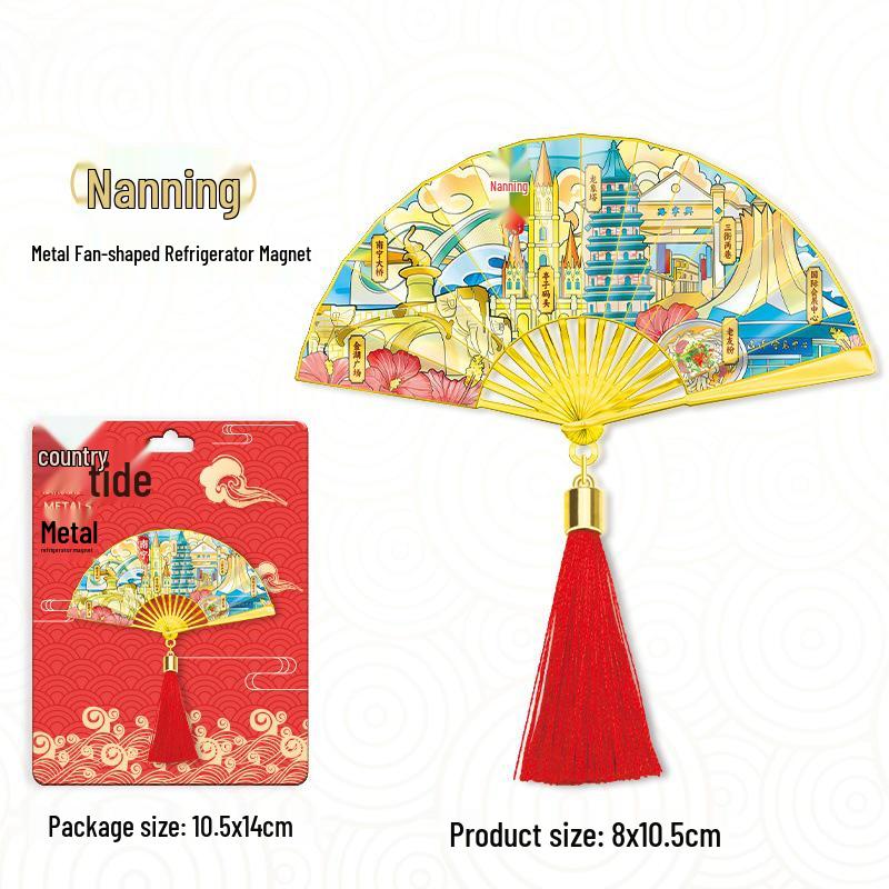 Nanning 3D Wooden City Refrigerator Magnet – Creative Kitchen Souvenir Gift