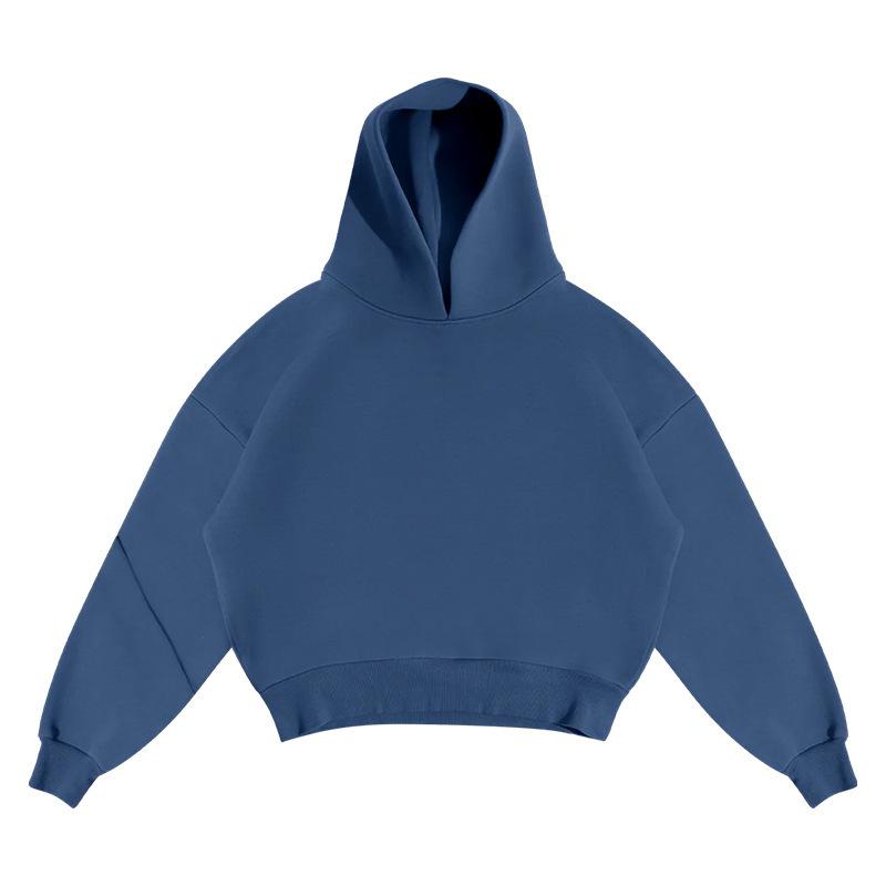 Europa e Stati Uniti moda casual semplice per coppie felpa con cappuccio felpa con cappuccio colore solido larga felpa con cappuccio all'ingrosso