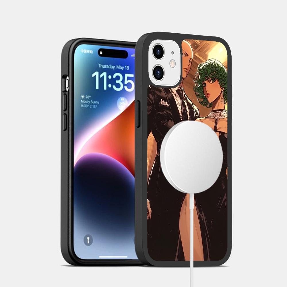 ONE PUNCH-MAN Phone Case Magnetic Case For IPhone 16 14 13 12 11 15 Pro Max Plus For Magsafe Wireless Charge Cover