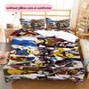 Digimon Collage Duvet Cover & Pillowcases, Digimon Fan Bedroom Bedding, Perfect Gift.chl