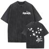 T-shirt Grafica Vintage Lavata Freya Skye Stars Align Tour Uomo Donna Estate Alta Qualità Moda Oversize Cotone