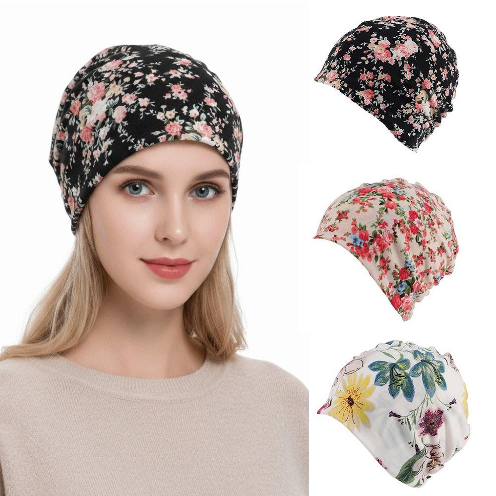 Casual Wind Cotton Hat Bandana Spring Sleep Caps Beanies Headwrap Chemotherapy Hat Women National