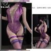 Sexy Underwear New High-end Deep V Sexy Lace Neck Strap Onesie Hot and Thin Women 7065