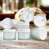 [JN] 50/120g Flip Cover With Spoon Or Tweezers Refillable Bottles Empty Pot Travel Face Cream Lotion Cosmetic Cotton Makeup Jar