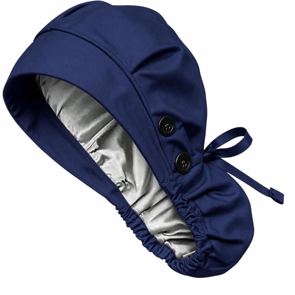 Satin Lining Surgical Hat Elastic Ponytail Holder Cap New Matte Fabric Cap For Nurse