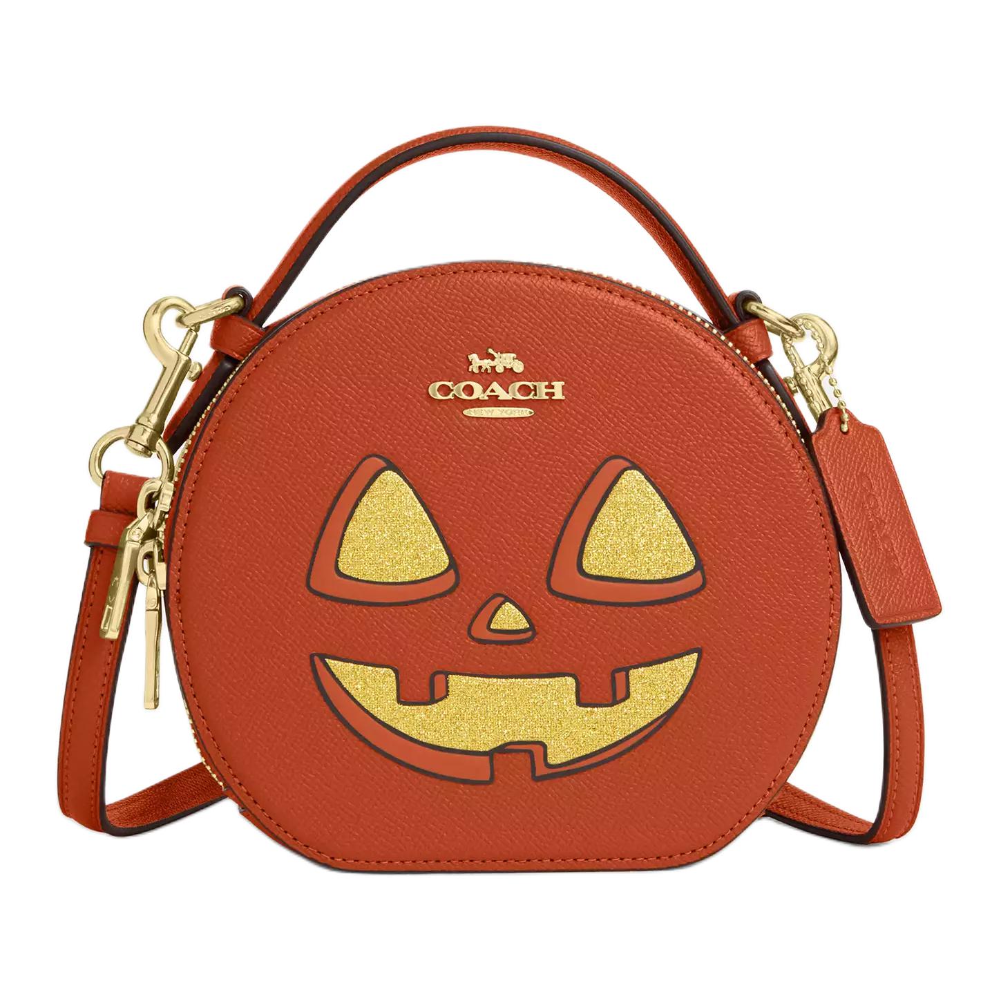 

Coach Canteen 17 Halloween Pumpkin Print Crossgrain Leather Shoulder Crossbody Handbag Small Women handbags Gold Deep-Orange CW468-IMOY8 Basic Set (Bag+Dust Bag)