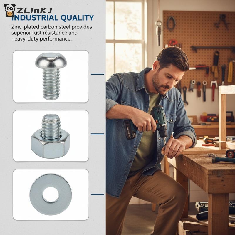 DIY Hardware Kit M2 M5 Screws Nuts Washers 320Pcs for Electronics Repair Construction and Household Use