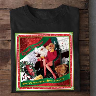 Frohe Weihnachten...Habe Ein Schönes Leben Cyndi Lauper Schwarz Alle Größen T-Shirt OH24 Unisex T-Shirt