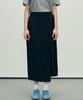 MALOUPE 3115 Crinkle Wrap Skirt (Black)